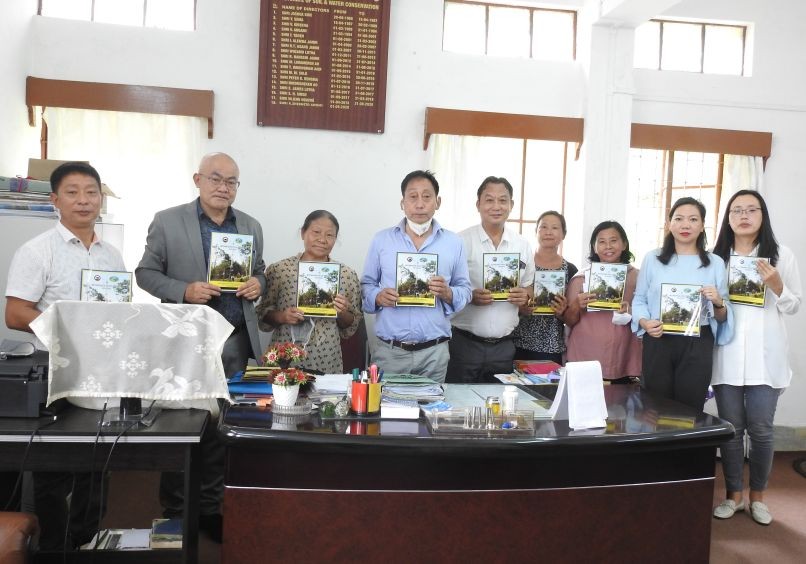 Director, Soil & Water Conservation Department with officials after releasing the booklet on August 6.